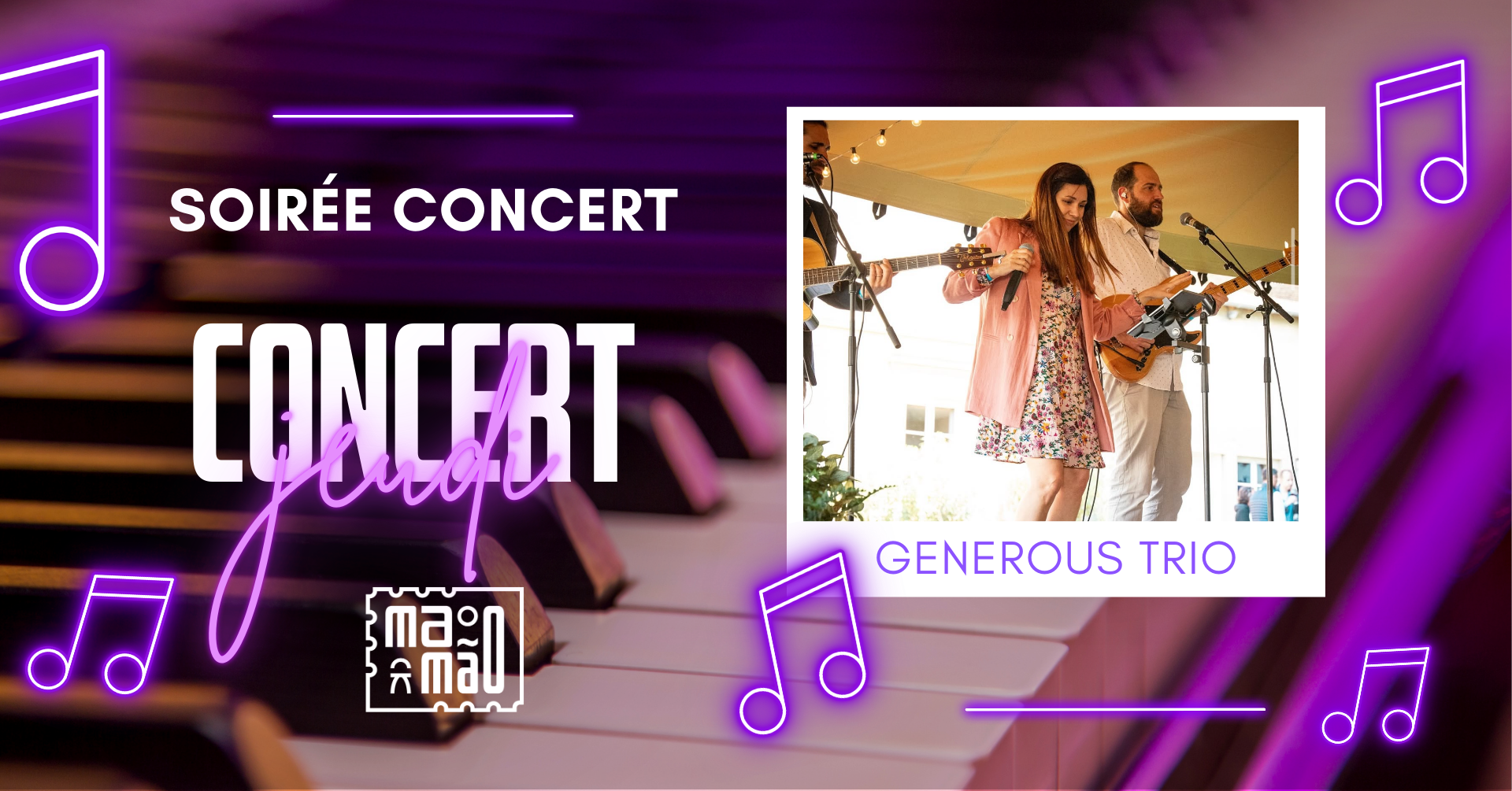 25 septembre 2025 - Soirée Concert Generous Trio